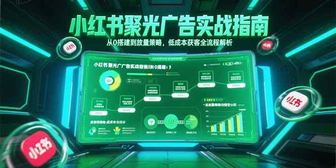（15248期）小红书聚光广告实战指南，从0搭建到放量策略，低成本获客全流程解析-创富院