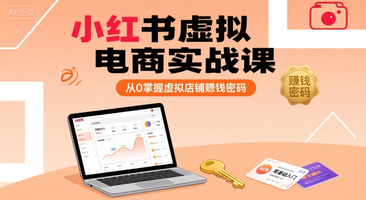 小红书虚拟电商实战课，从0掌握虚拟店铺賺钱密码(更新)-创富院