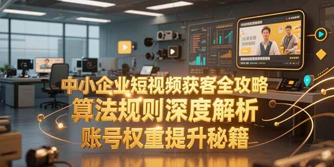 （15326期）中小企业短视频获客全攻略，算法规则深度解析，账号权重提升秘籍-创富院