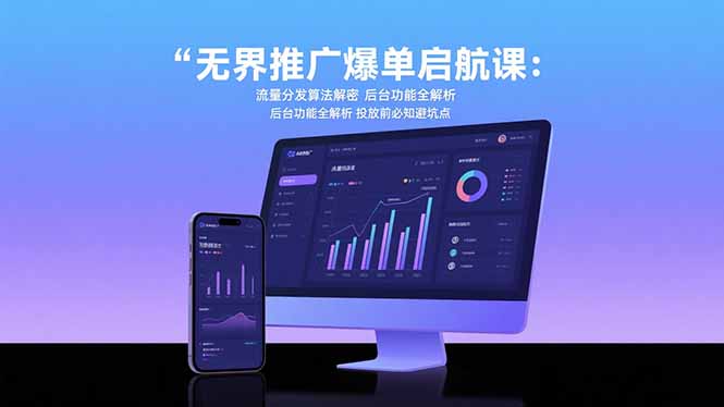 无界推广爆单启航课：流量分发算法解密 后台功能全解析 投放前必知避坑点-创富院