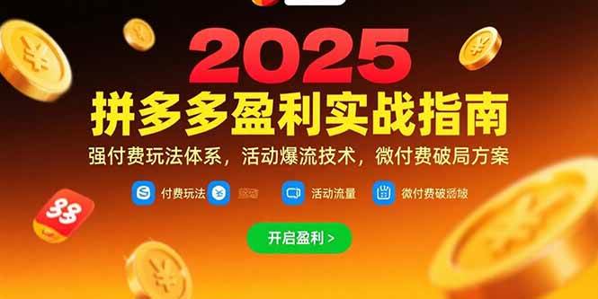 （15357期）拼多多盈利实战指南，强付费玩法，活动爆流技术，微付费破局方案(更新7月)-创富院