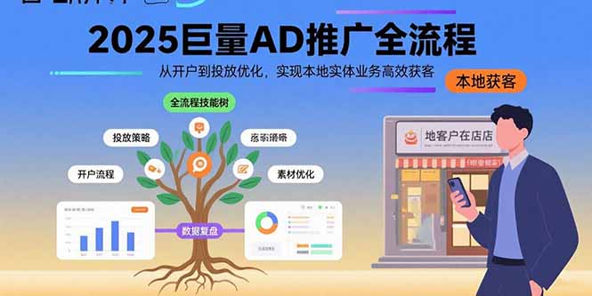 2025巨量AD推广全流程，从开户到投放优化，实现本地实体业务高效获客-创富院