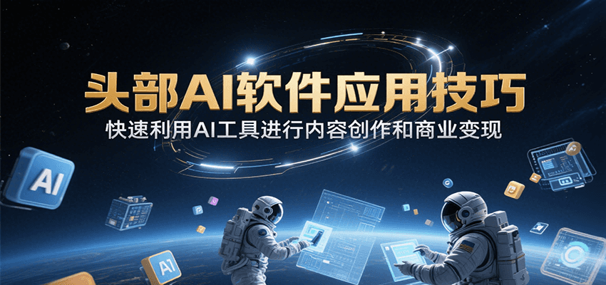头部AI软件应用技巧，快速利用AI工具进行内容创作和商业变现-创富院