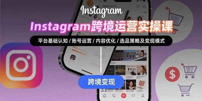 Instagram跨境运营实战：平台认知/账号运营/内容优化/选品策略及变现模式-创富院