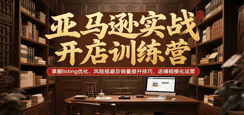 亚马逊实战开店训练营，掌握listing优化、风险规避及销量提升技巧，店铺规模化运营-创富院