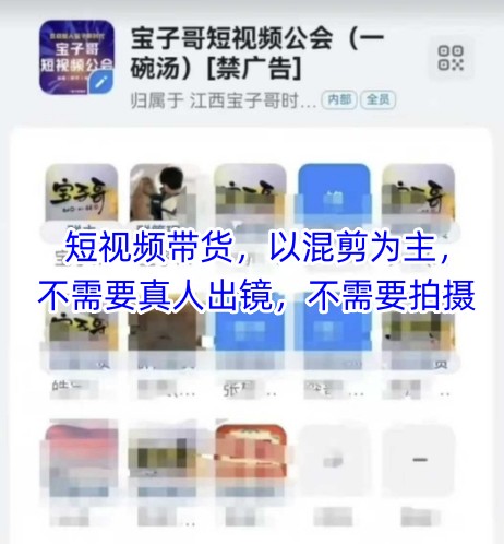 宝子哥头部团队短视频带货，以混剪为主，不需要真人出镜，不需要拍摄【更新】-影创院