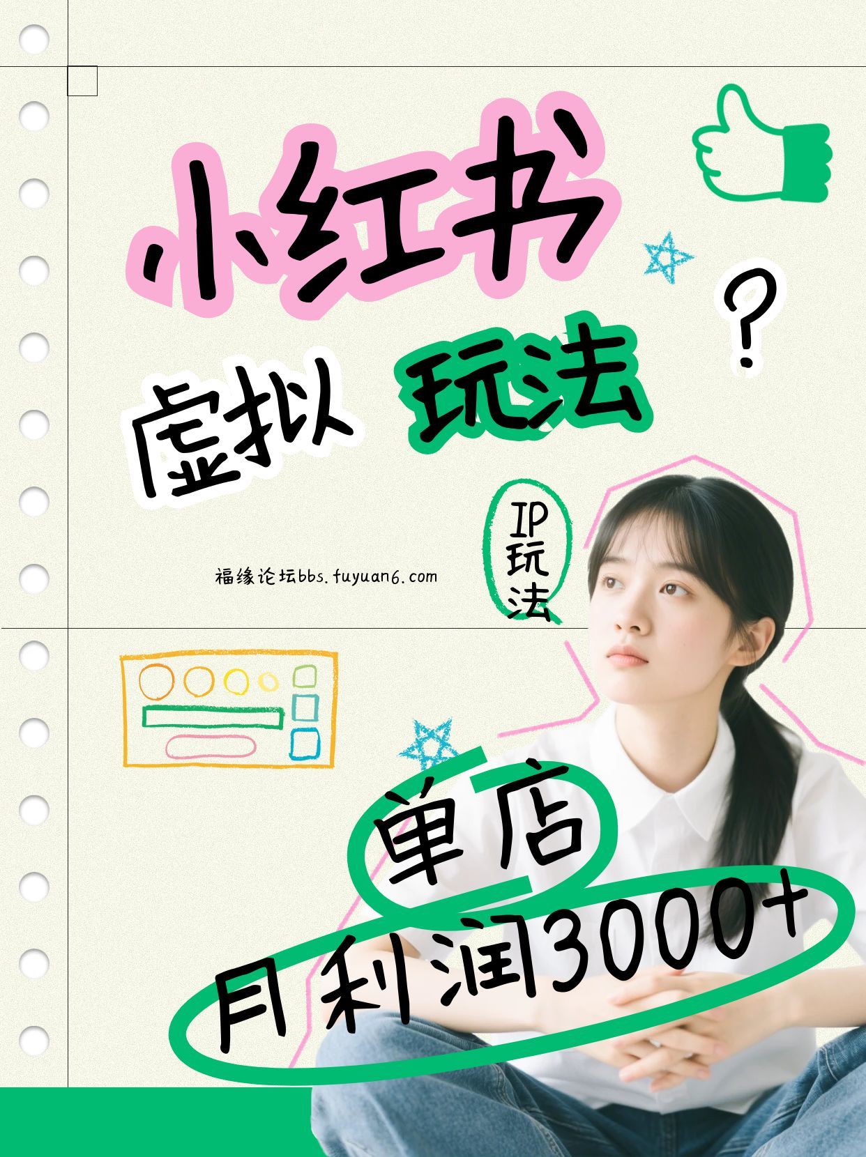 小红书虚拟玩法（铺货流和单品玩法），单店月利润3000+，IP打法+原创商品（0违规）-创富院