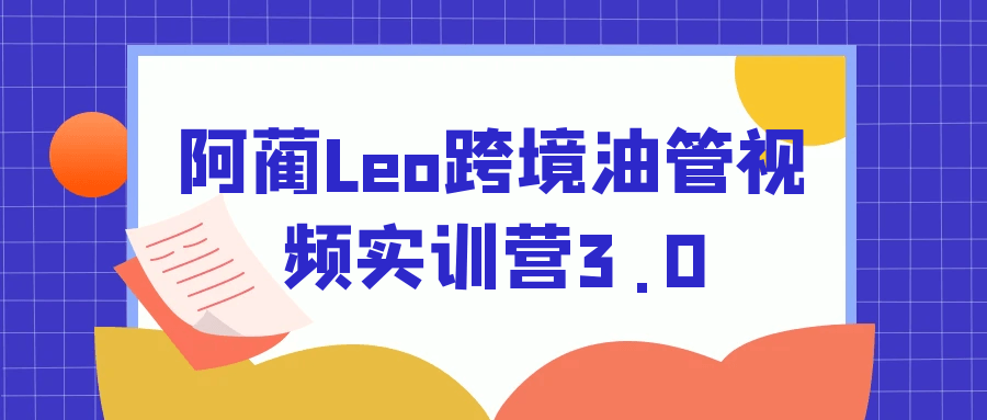 阿蔺Leo跨境油管视频实训营3.0-创富院