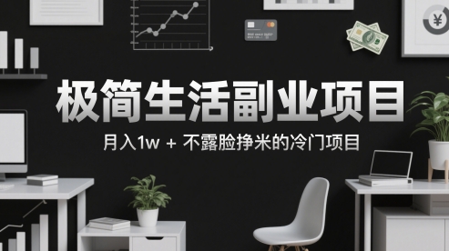 极简生活副业项目，月入1w+不露脸挣米的冷门项目-影创院