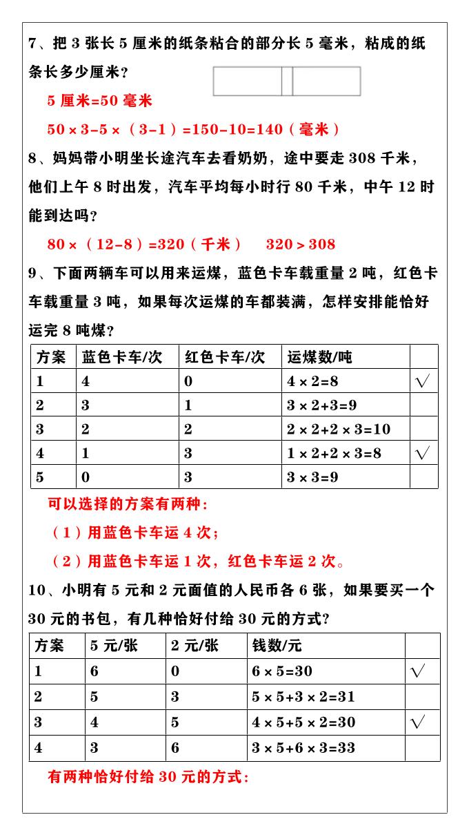 【2025秋新版】三年级上册数学重点应用题专项练习-创富院