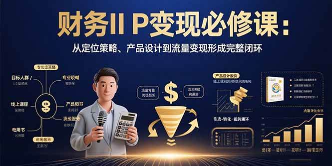 （15728期）财务IP变现必修课：从定位策略、产品设计到流量变现形成完整闭环-创富院