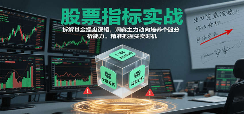 股票指标实战,拆解基金操盘逻辑,洞察主力动向培养个股分析能力,精准把握买卖时机-创富院