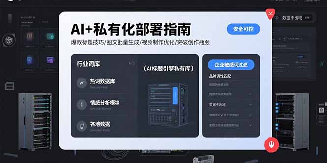 AI+私有化部署指南 爆款标题技巧/图文批量生成/视频制作优化/突破创作瓶颈-创富院