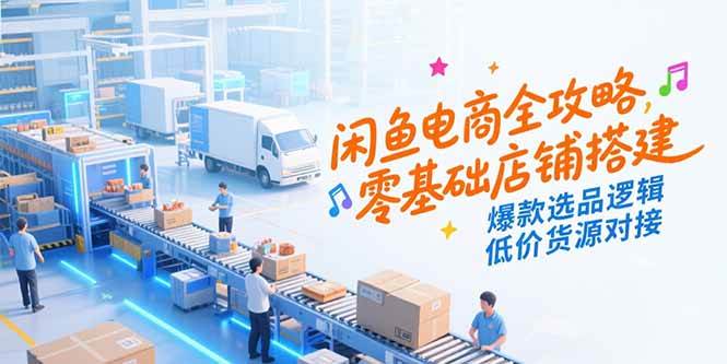 （15325期）闲鱼电商全攻略，零基础店铺搭建，爆款选品逻辑，低价货源对接-创富院