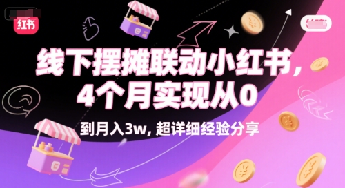 线下摆摊联动小红书，4 个月实现从 0 到月入3w，超详细经验分享-创富院