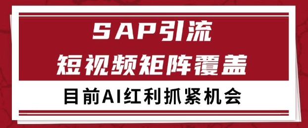小红书某音sap赛道引流获客 自热矩阵日引200+【揭秘】-创富院