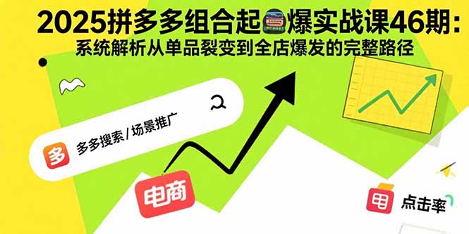 2025拼多多组合起爆实战课46期：系统解析从单品裂变到全店爆发的完整路径-创富院