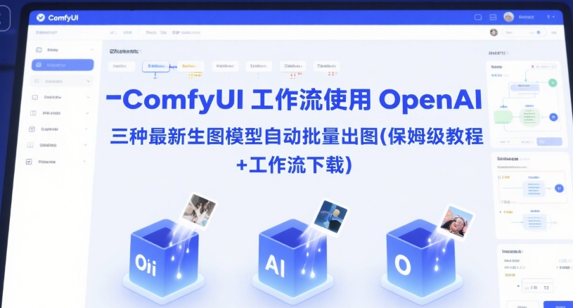 ComfyUI 工作流使用 OpenAI 三种最新生图模型自动批量出图(保姆级教程+工作流下载)-影创院