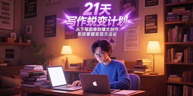 （15204期）21天写作蜕变计划，从下笔困难到爆文创作，系统掌握变现方法论-创富院