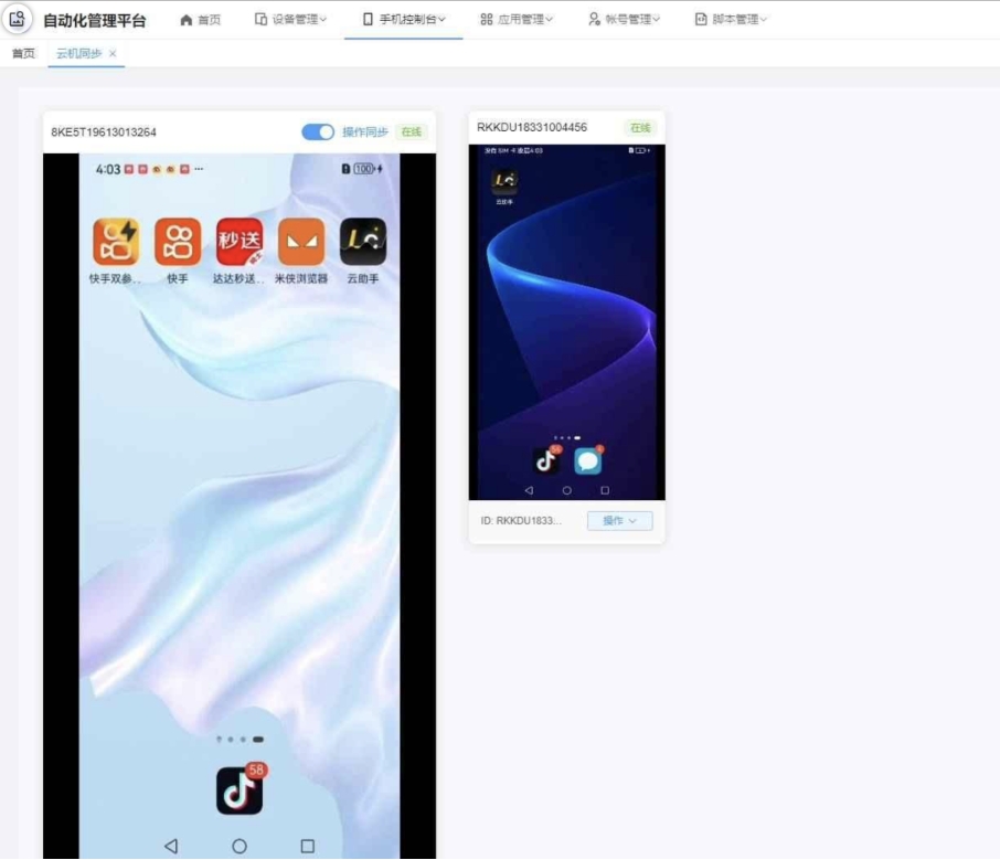 云手机群控系统源码 云手机多开群控 自动化管理程序源码-创富院