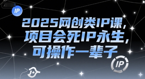 2025网创类IP课，项目会死IP永生，可操作一辈子-创富院
