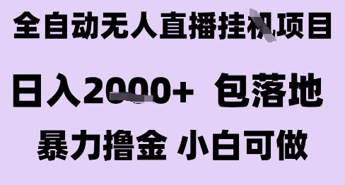 最新全自动抖音无人直播挂G项目，日入2k+ 包落地暴力撸金，小白可做【揭秘】-创富院