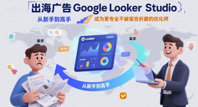 出海广告Google Looker Studio从新手到高手，成为更专业不被报告折磨的优化师-创富院
