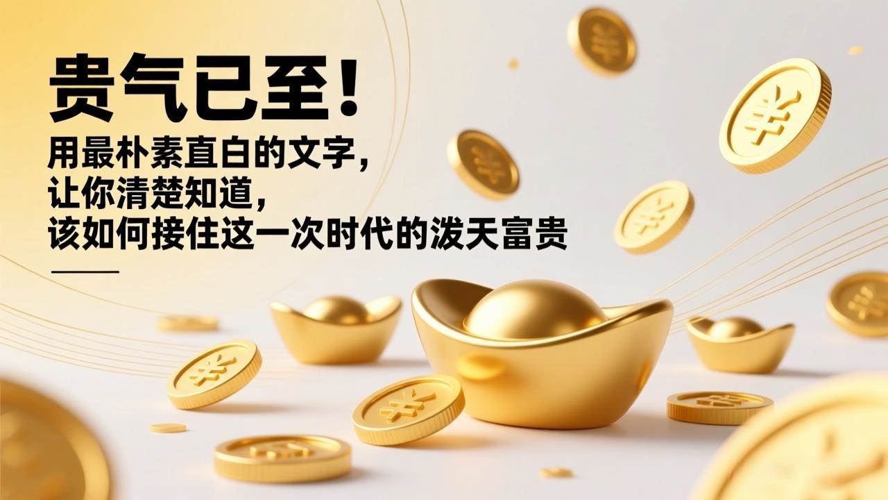 （17049期）付费文章：贵气已至！用最朴素直白的文字，让你清楚知道，该如何接住这一次时代的泼天富贵-创富院