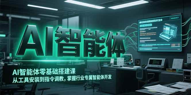 （15257期）AI智能体零基础搭建课，从工具安装到指令调教，掌握行业专属智能体开发…-创富院
