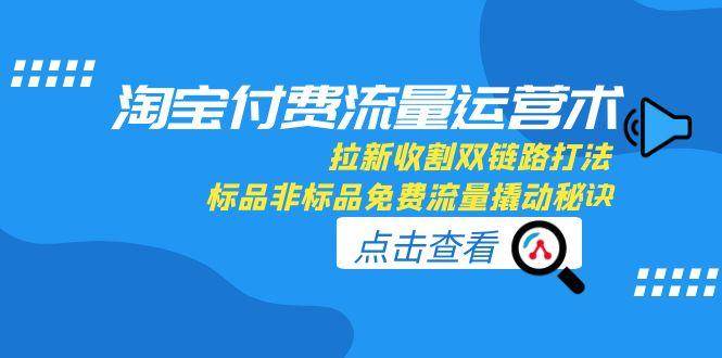 （15135期）淘宝付费流量运营术，拉新收割双链路打法，标品非标品免费流量撬动秘诀-影创院