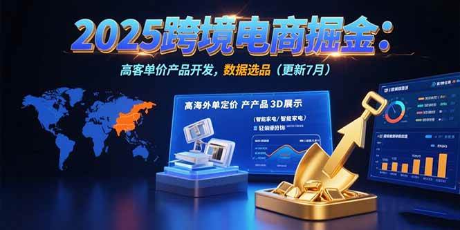 （15512期）2025跨境电商掘金：蓝海市场定位，高客单价产品开发，数据选品(更新7月)-创富院