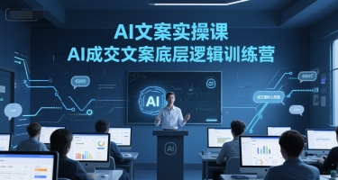AI文案实操课，AI成交文案底层逻辑训练营-影创院