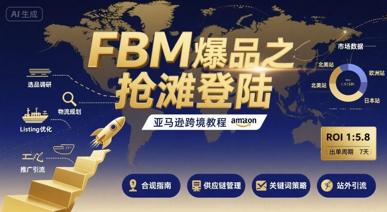 FBM爆品之抢滩登陆-亚马逊跨境教程-创富院
