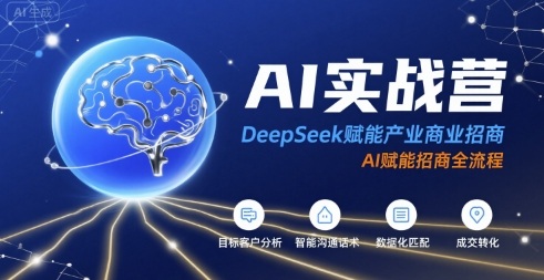 AI实战营：DeepSeek赋能产业商业招商，AI赋能招商全流程-创富院