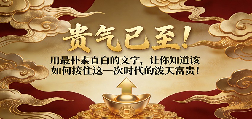 付费文章：贵气已至！用最朴素直白的文字，让你知道该如何接住这一次时代的泼天富贵！-创富院