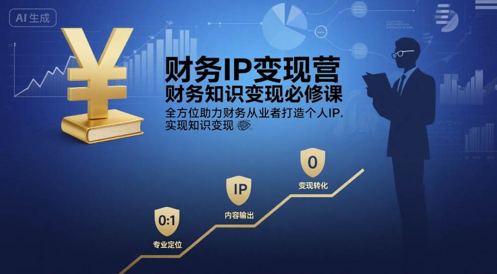 财务IP变现营，财务知识变现必修课，全方位助力财务从业者打造个人IP，实现知识变现-创富院