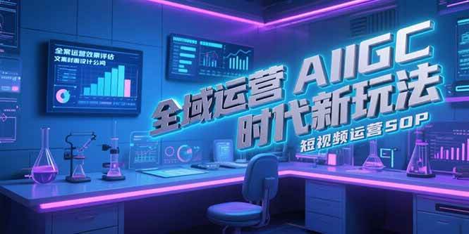 （15327期）全域运营AIGC时代新玩法，文案封面设计公式，短视频运营SOP-创富院