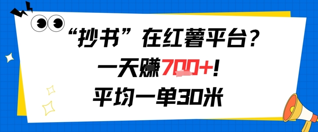 抄书在红薯平台？一天挣几张，平均一单30米，有手就行，新手小白不二之选！-创富院