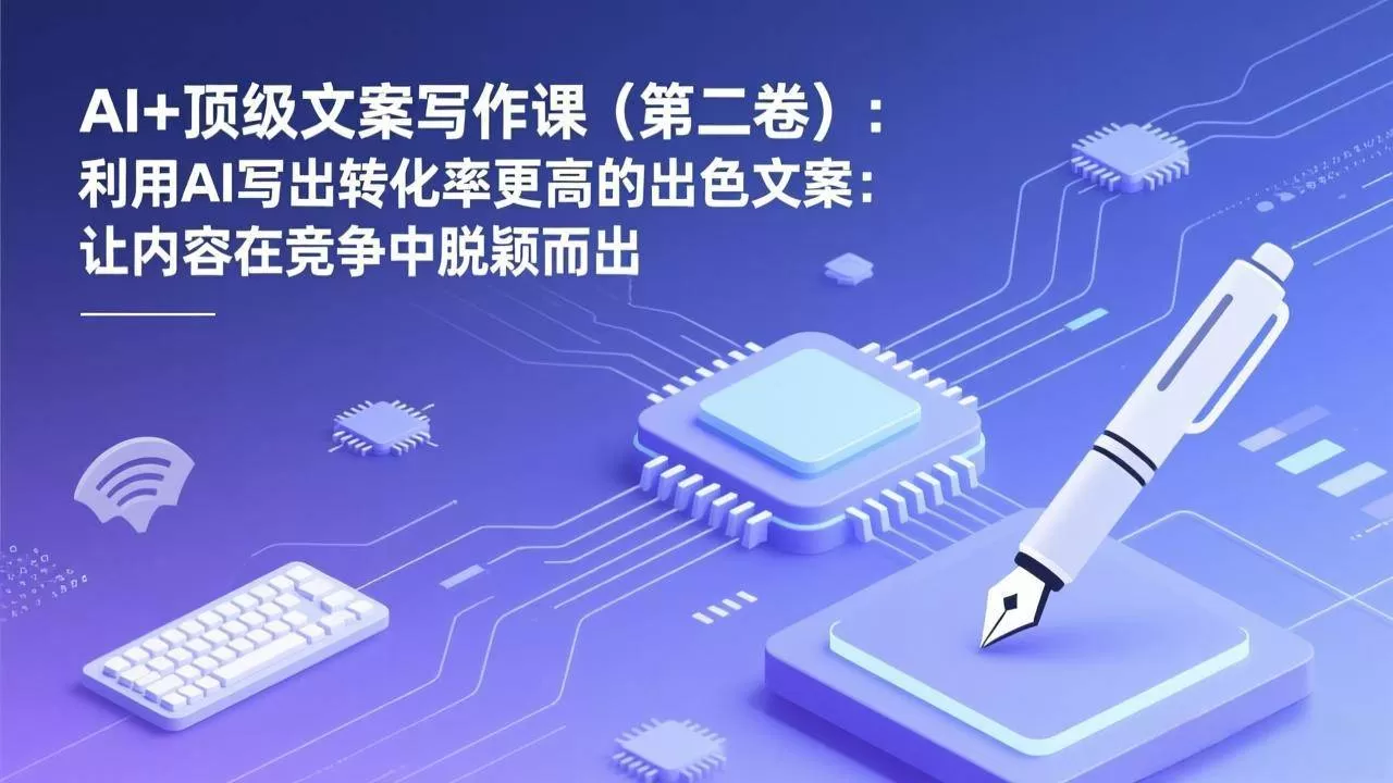 （17382期）AI+顶级文案写作课（第二卷）：利用AI写出转化率更高的出色文案：让内容在竞争中脱颖而出