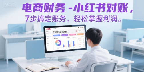 电商财务-小红书对账，7步搞定账务，轻松掌握利润-创富院