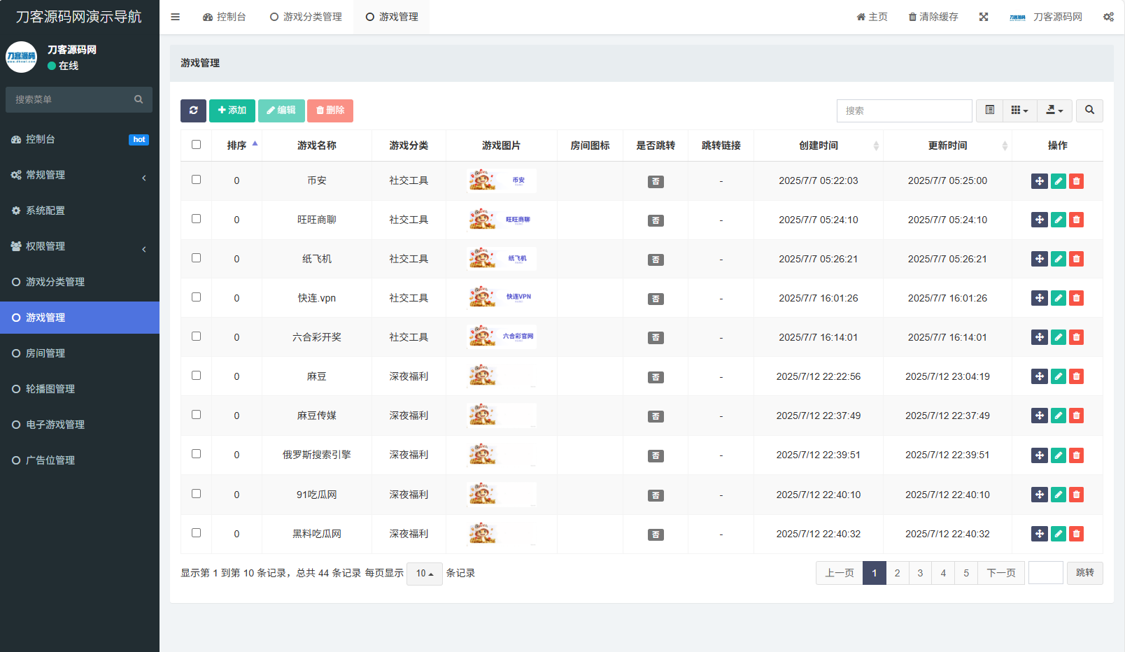 游戏在线试玩导航系统源码 附教程-创富院