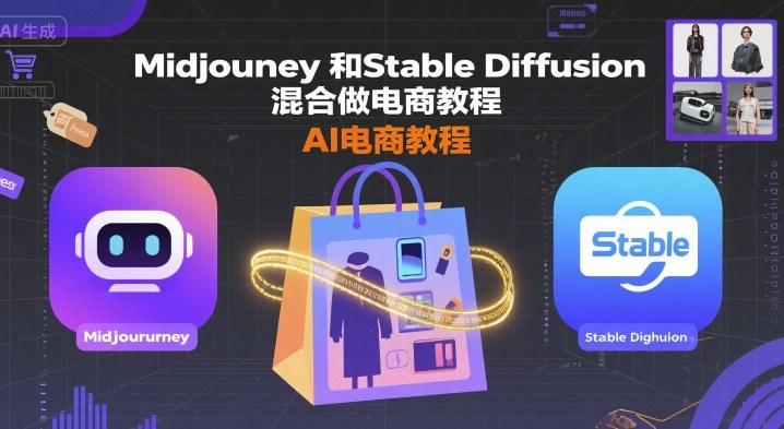 Midjourney和Stable Diffusion混合做电商教程-ai电商教程-创富院