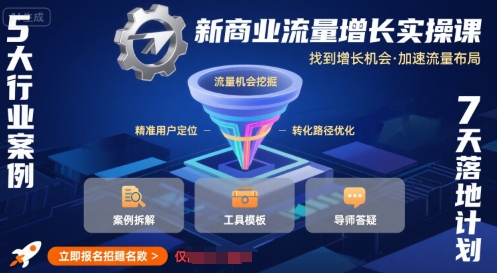 新商业流量增长实操课，找到增长机会，加速流量布局-创富院