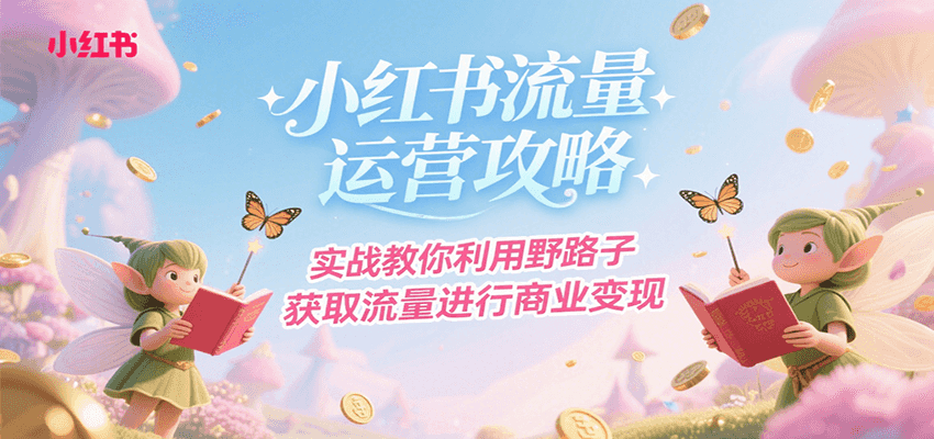 小红书流量运营攻略，实战教你利用野路子获取流量进行商业变现-创富院