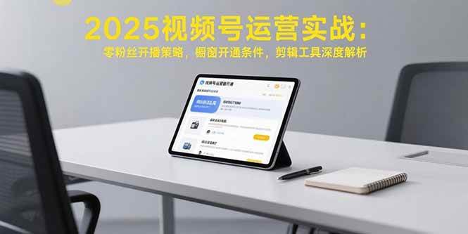（15505期）2025视频号运营实战：零粉丝开播策略，橱窗开通条件，剪辑工具深度解析-创富院
