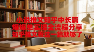 小说推文知乎中长篇爆单实操全流程分享，知乎推文看这一篇就够了-影创院