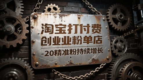 淘宝打付费创业粉单店每天稳定10-20精准粉持续增长【揭秘】-创富院