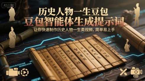 历史人物一生豆包智能体生成提示词，让你快速制作历史人物一生类视频，简单易上手-创富院