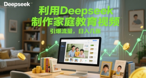 利用Deepseek制作家庭教育视频，引爆流量，日入几张-影创院