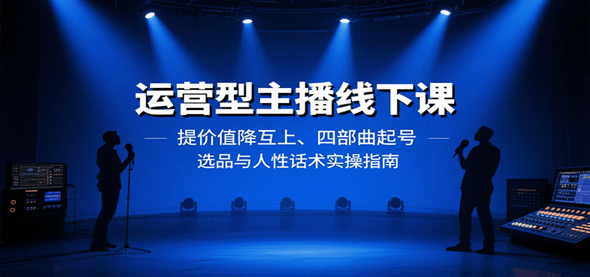 运营型主播线下课：提价值降互上、四部曲起号、选品与人性话术实操指南-创富院